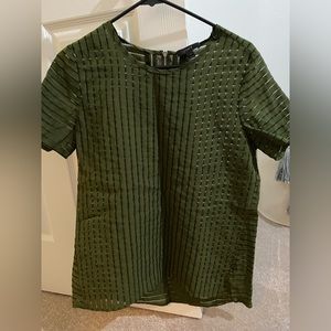 J. Crew Stripped Sheer Top (Size 6)